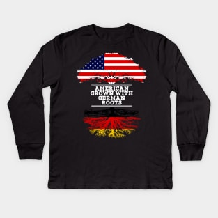 American Grown With German Roots - Gift for German From Germany Kids Long Sleeve T-Shirt